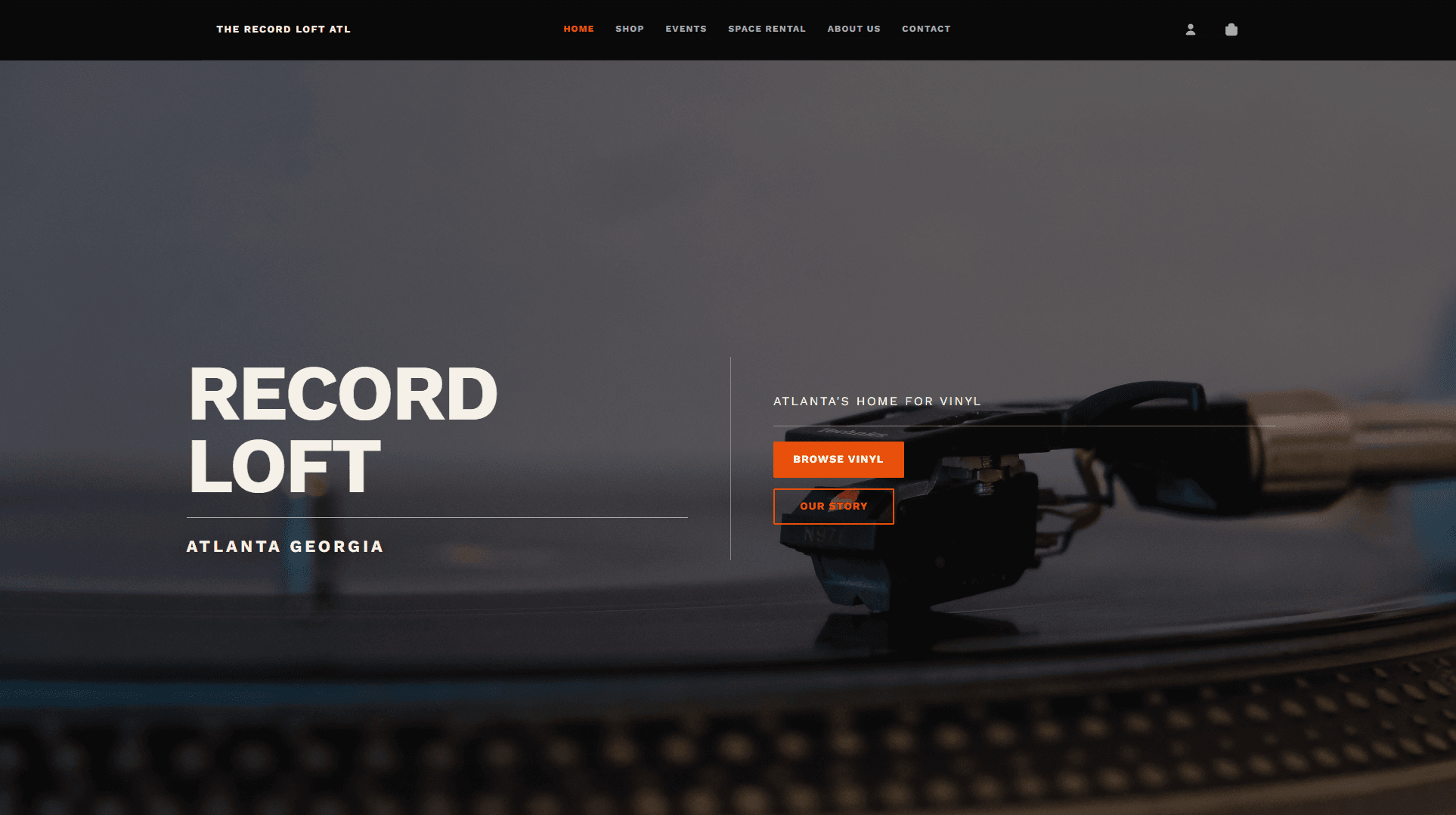 Record Loft ATL — custom Shopify storefront for an Atlanta vinyl record store